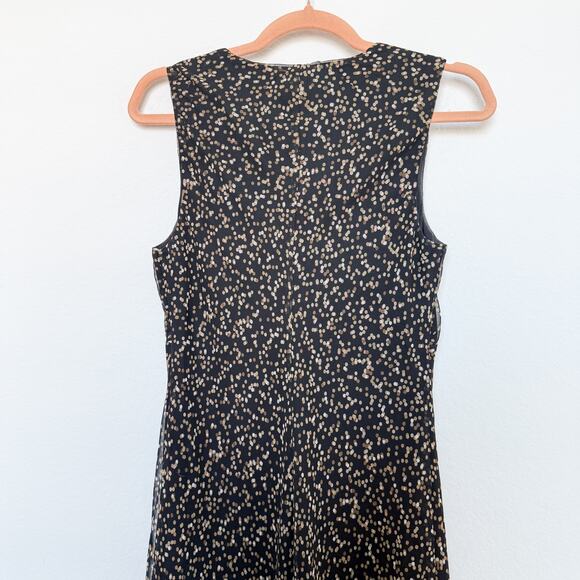 Y2K F.L.P. Sleeveless Polka Dot Sheer Midi‎ Dress Black Size 8 Retro Glam Indie - Picture 8 of 8